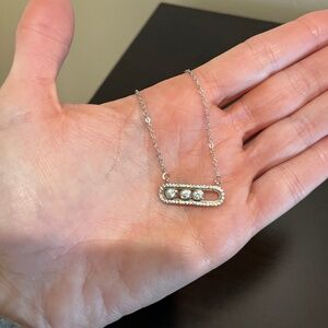 CZ moving stone necklace